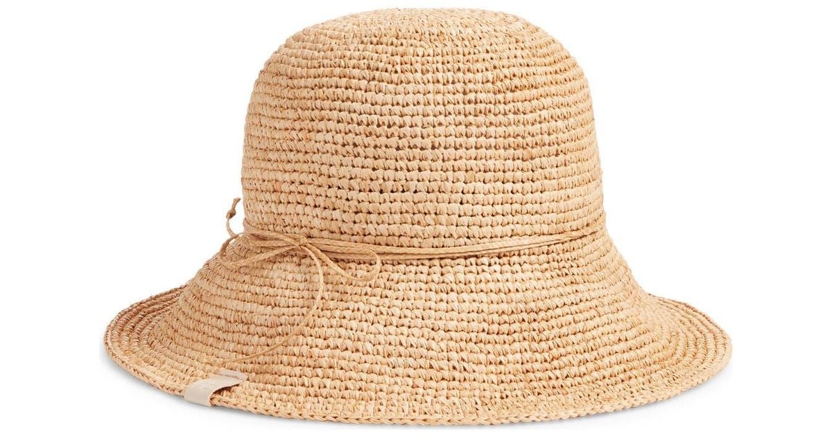 Rag & Bone Woven Raffia Bucket Hat in Natural | Lyst
