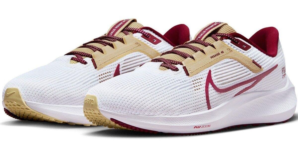 unisex nike white florida state seminoles pegasus 37 running shoes