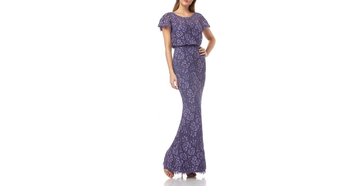 js collections scalloped lace mermaid gown