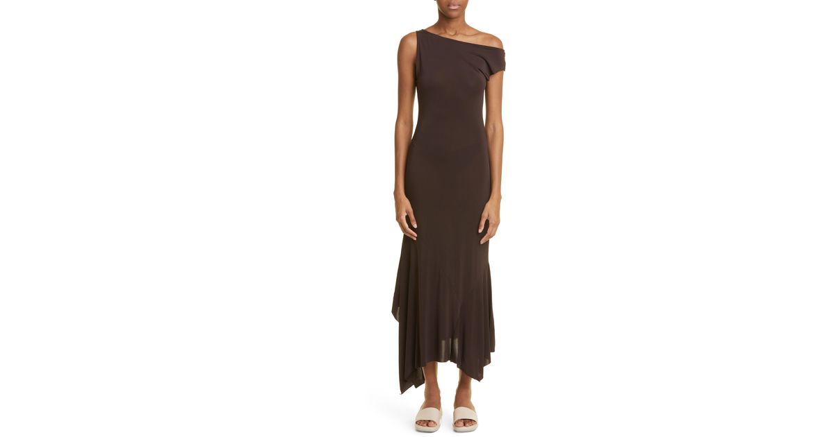 Paloma Wool Yausi Asymmetric Maxi Dress in Brown | Lyst