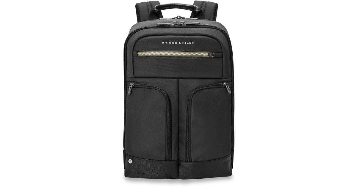 Briggs & Riley Hta Slim Expandable Backpack in Black Lyst
