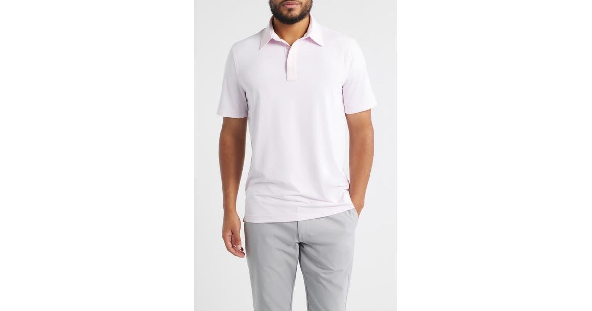 G/FORE Feeder Stripe Performance Polo in White for Men | Lyst