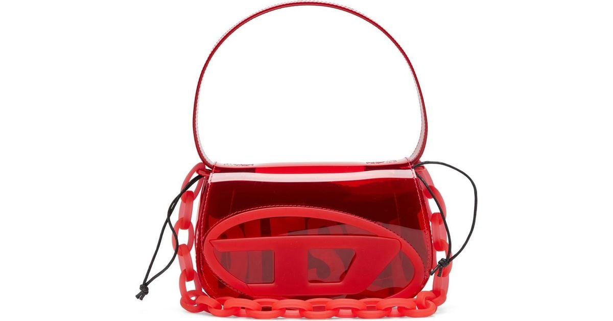 DIESEL 1Dr-Iconic Transparent Tpu Shoulder Bag in Red | Lyst