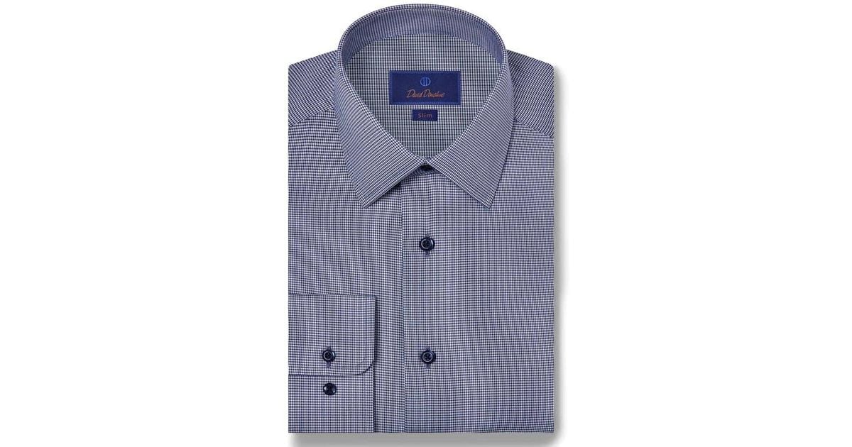 slim fit dress slacks David Donahue Boxed French Cuff White Tuxedo Shirt 18 34-35 Regular main image 0
