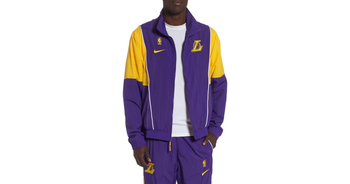 Nike L.a. Lakers Track Jacket in Purple 