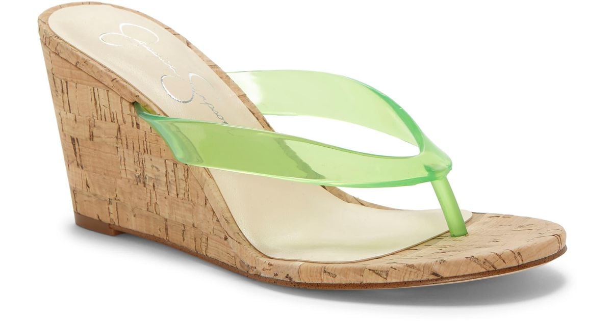 stilla platform wedge flip flop jessica simpson