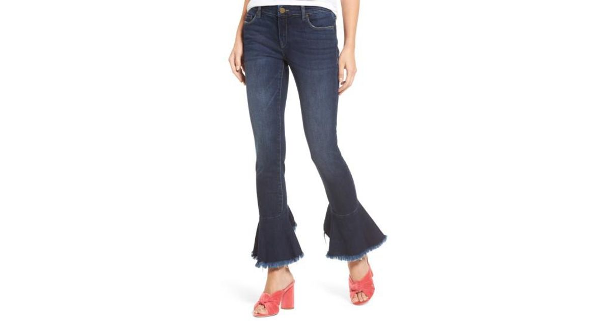 ruffle flare jeans