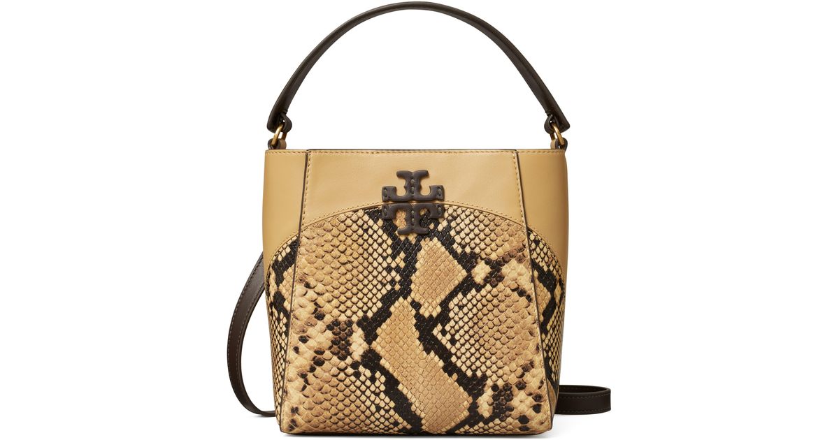 Tory Burch Small Mcgraw Snake Embossed Leather Crossbody Bag in
