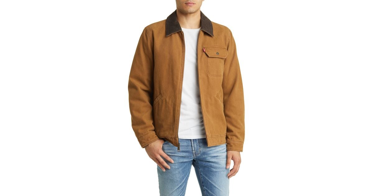 Levi's Corduroy Collar Workwear Jacket in Blue for Men Lyst