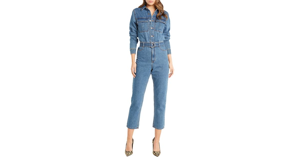 bardot denim romper