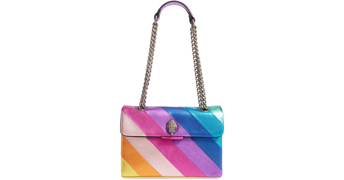 Kurt Geiger Rainbow Shop Kensington Leather Crossbody Bag in Purple | Lyst