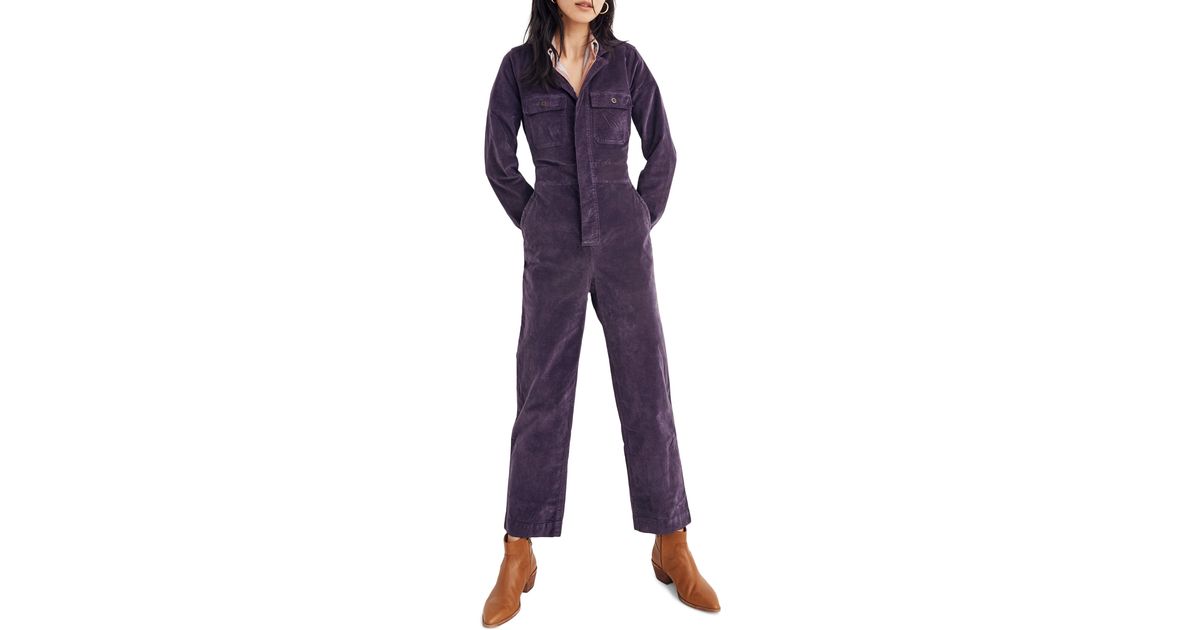 madewell velveteen jumpsuit