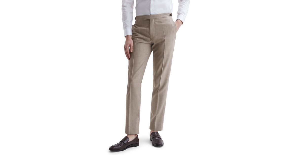 Reiss Pew Slim Fit Wool Pants in Gray for Men | Lyst
