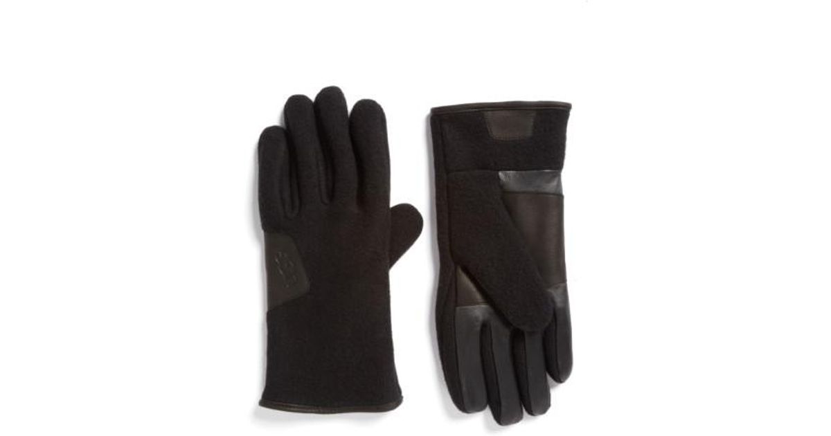 Lyst Ugg Wool Blend Tech Gloves In Black For Men