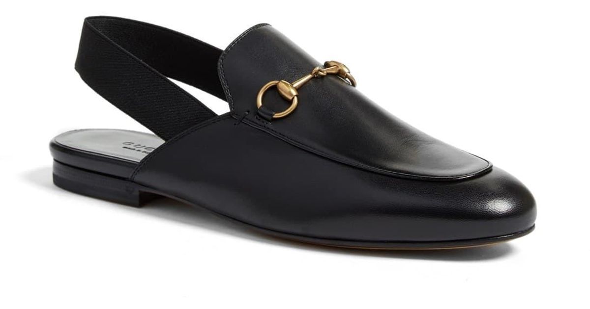 Gucci Leather Kings Slingback Mule in 
