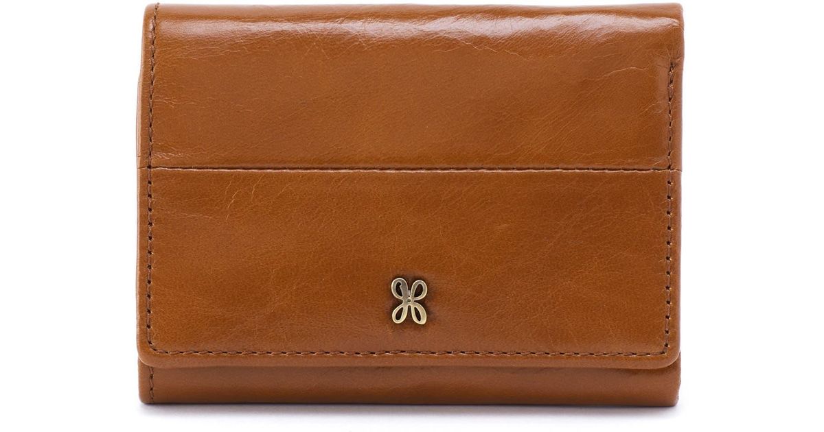 Hobo International Mini Jill Leather Trifold Wallet in Brown Lyst