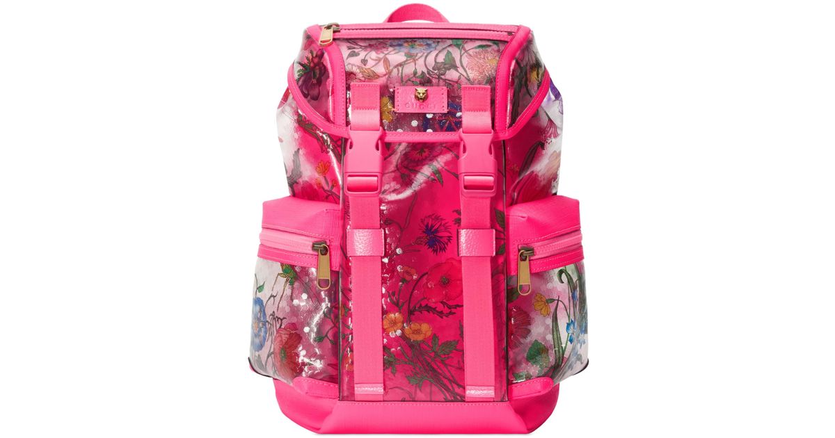 gucci backpack flower print