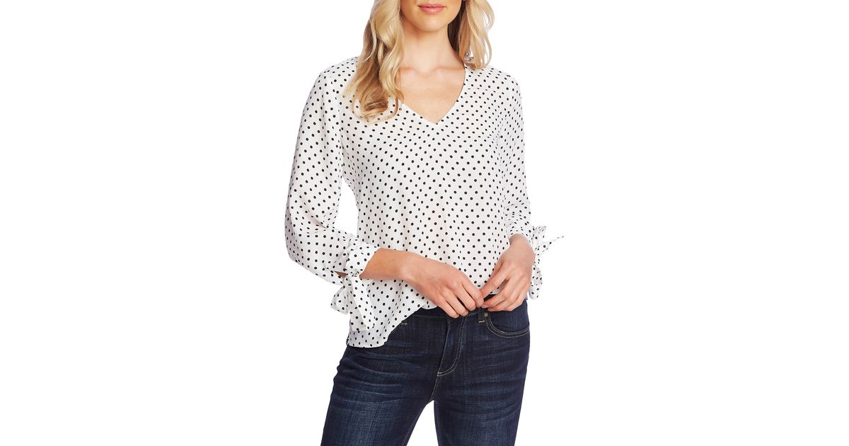 cece polka dot blouse