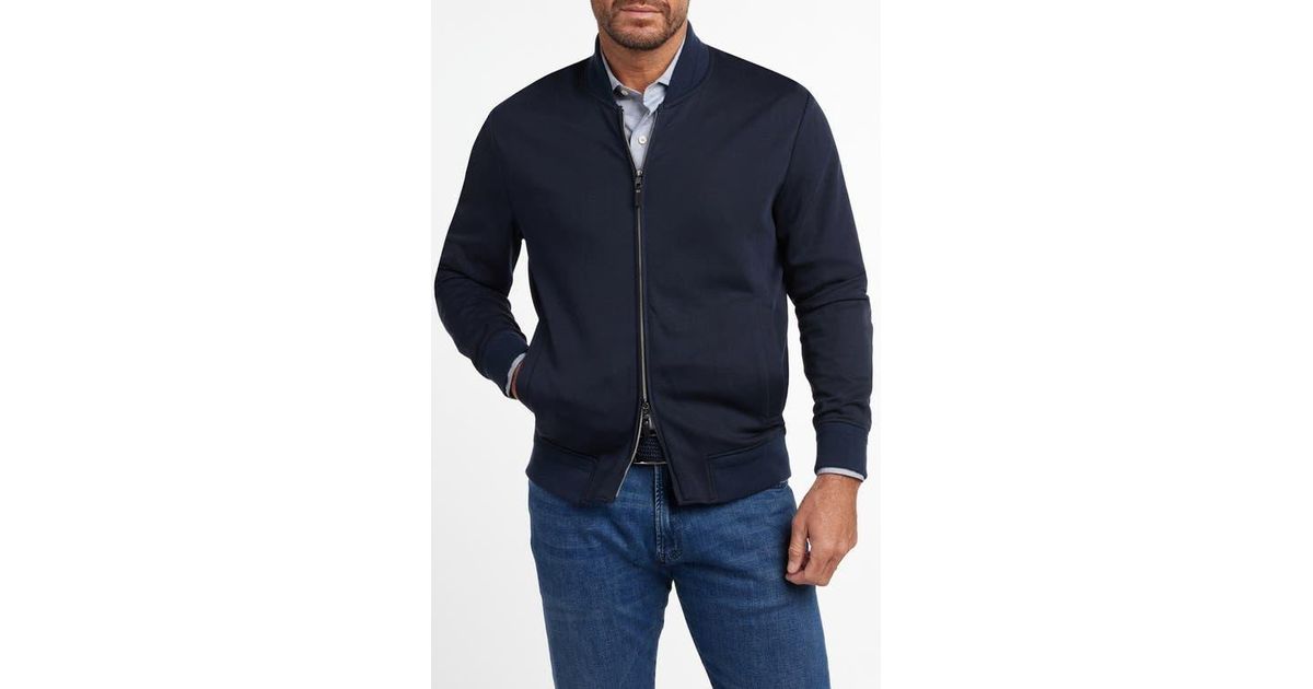 David Donahue Cruiser Bomber Jacket in Blue for Men | Lyst