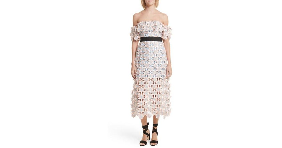 3d floral midi dress