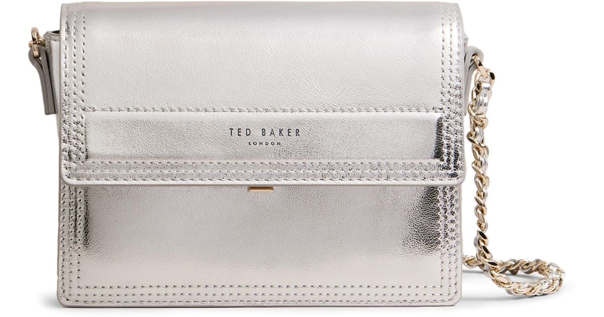 Ted Baker Libbe Leather Crossbody Bag in Gray Lyst