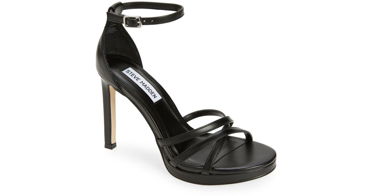 Steve Madden Kammi Strappy Platform Sandal in Black Lyst