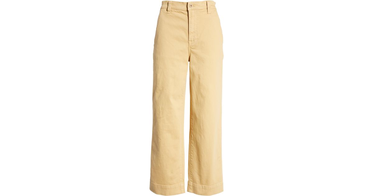 Madewell The Perfect Wide Leg Jean: Trouser Edition in Natural | Lyst