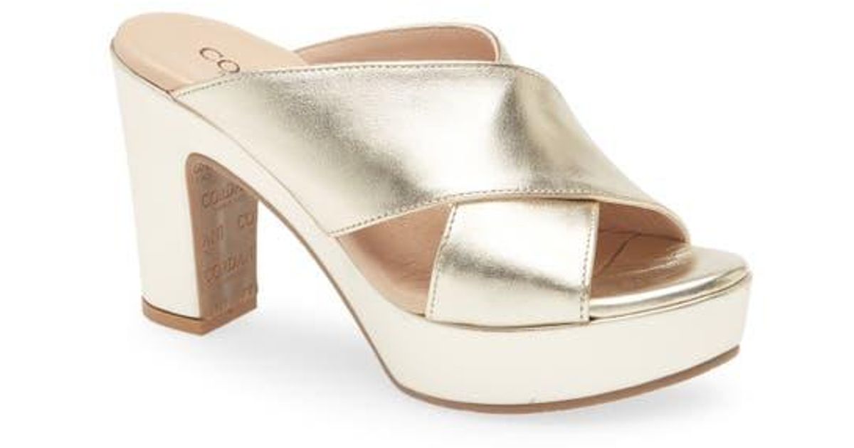 Cordani Teresa Platform Slide Sandal in Natural | Lyst