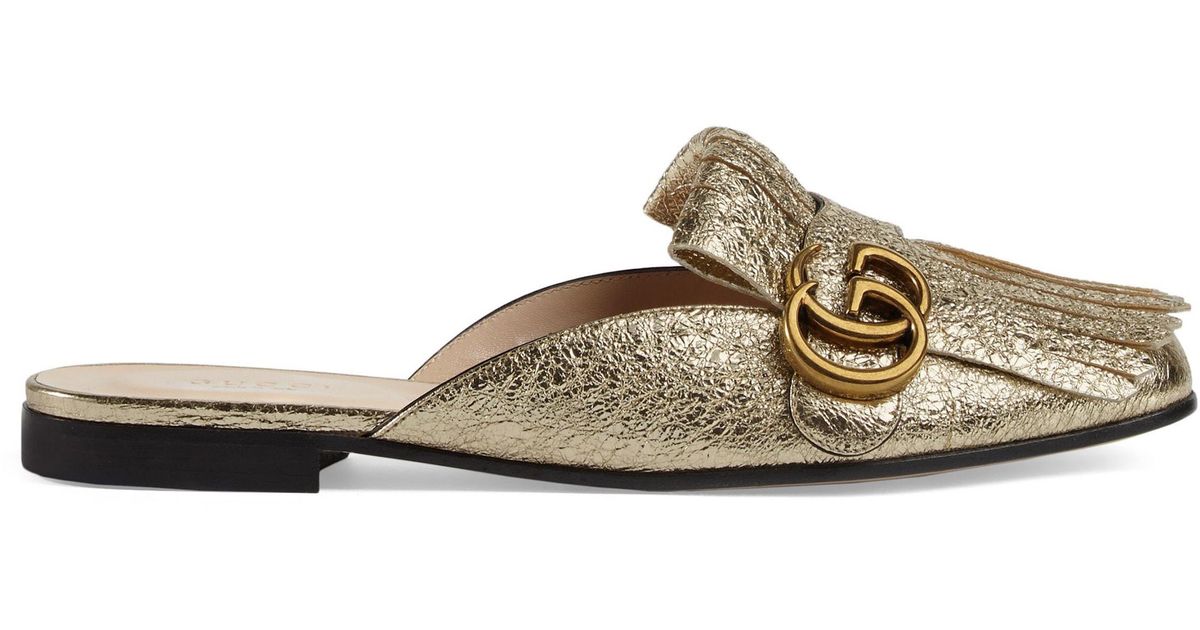 gucci kiltie mule