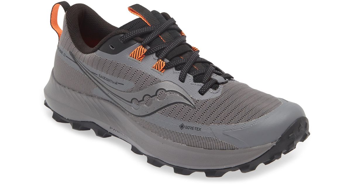 Saucony Peregrine 13 Gtx Running Shoe in Gray for Men | Lyst