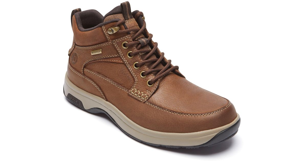Dunham Leather 8000 Midland Waterproof Work Boot in Tan Leather (Brown