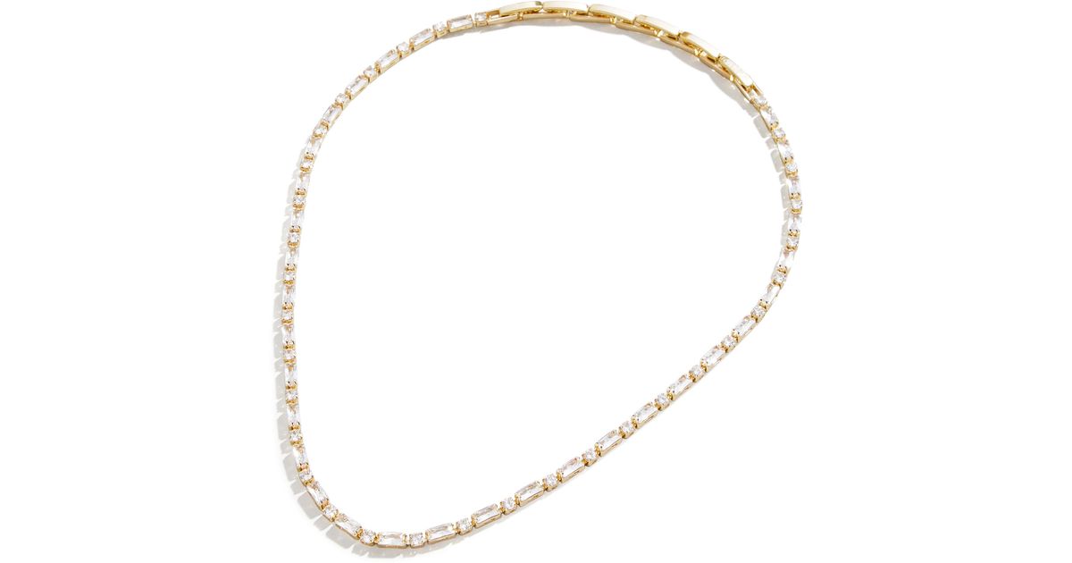 BaubleBar Adjustable Cubic Zirconia Tennis Necklace in White Lyst