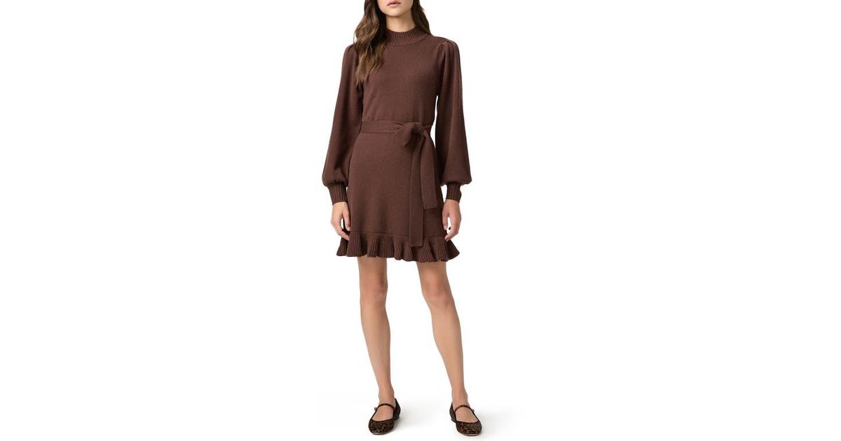 paige julita long sleeve sweater mini dress PAIGE Julita Long-Sleeve Sweater Mini Dress