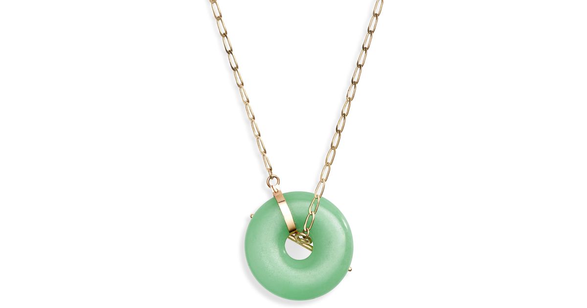 Jade Donut Necklace Flash Sales, 55 