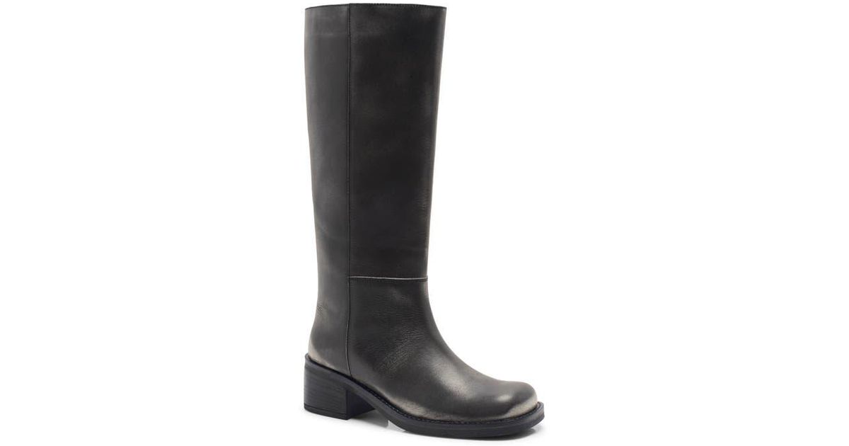 Free People Dana Knee High Riding Boot in Black | Lyst