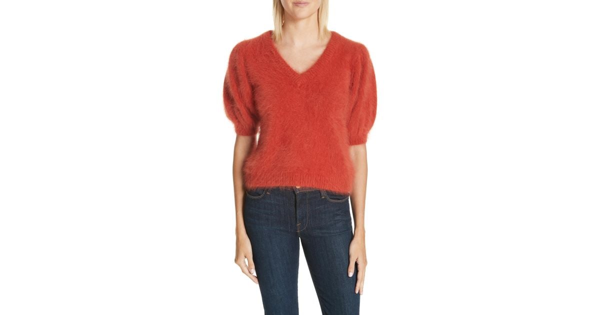 ulla johnson puff sleeve sweatshirt