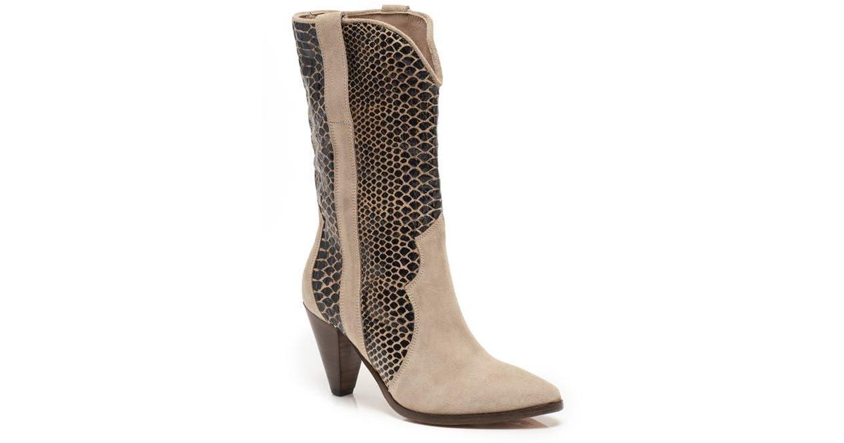 Free People Taper Heel Western Boot in Brown | Lyst