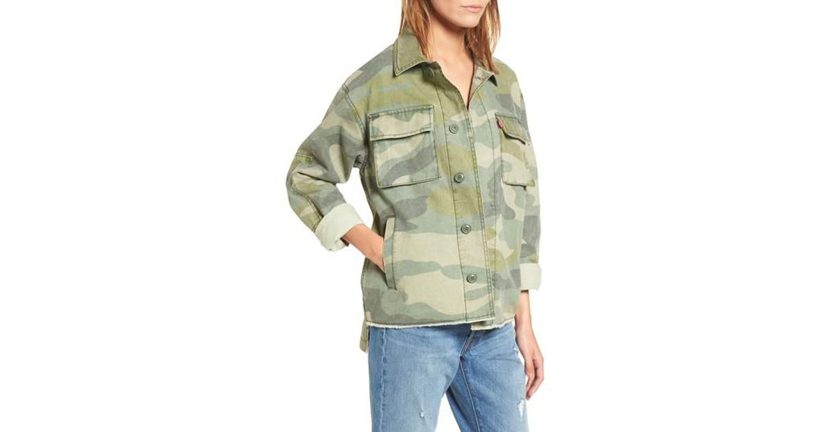 oversized camo jean jacket