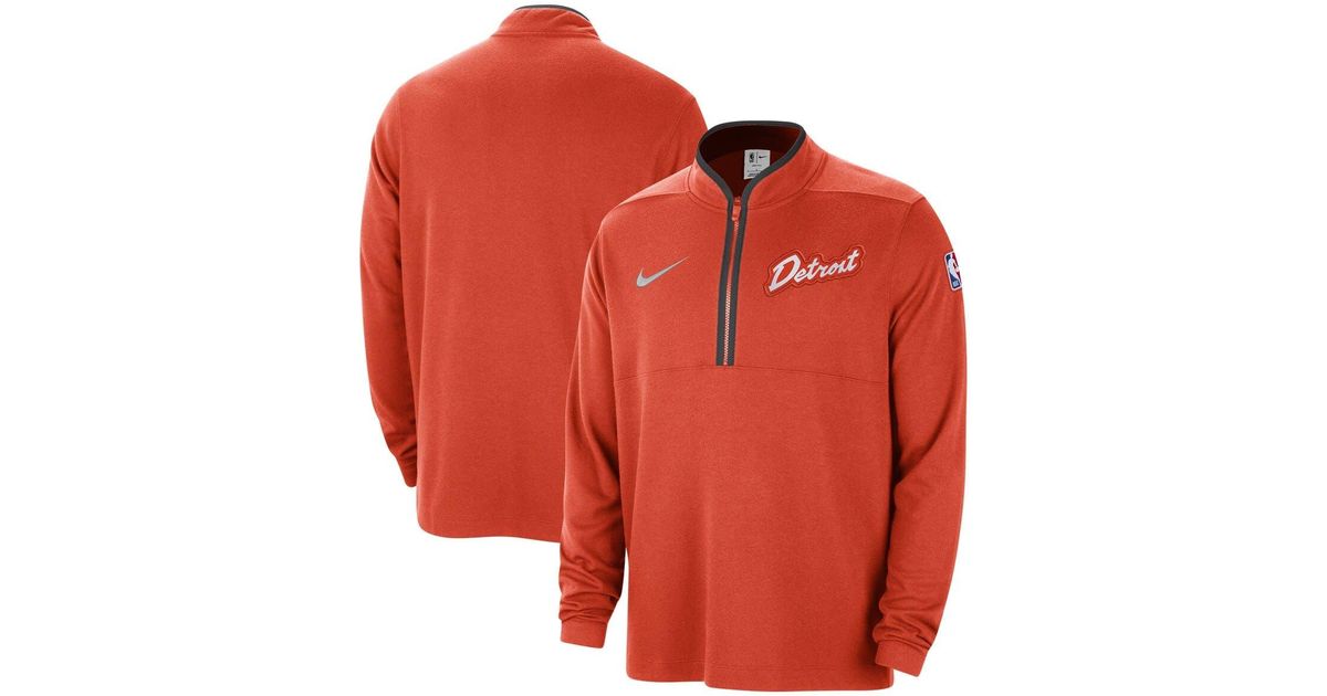 Nike Detroit Pistons 2023/24 City Edition Authentic Coaches Halfzip