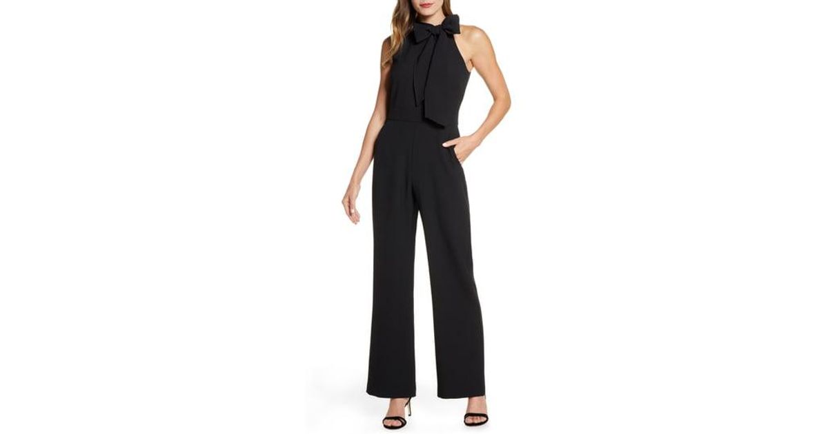 vince camuto bow neck jumpsuit