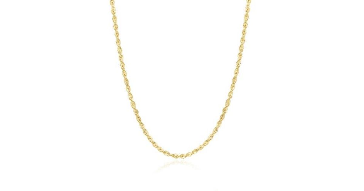 The Lovery Fine Jewelry Rope Chain Necklace in Metallic | Lyst