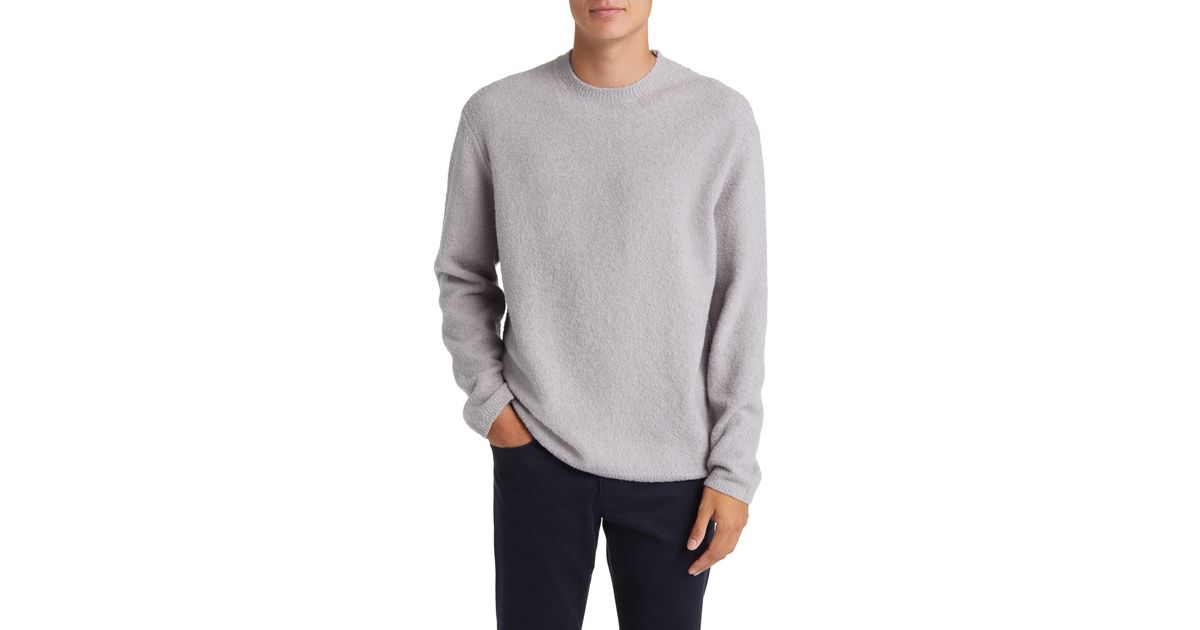 AllSaints Eamont Organic Cotton Blend Crewneck Sweater in Gray for Men |  Lyst