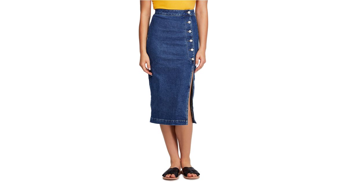jasmine buttoned midi skirt