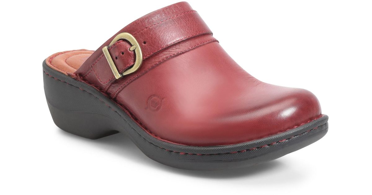 Born Børn Avoca Clog in Red Leather (Red) Lyst Born Børn Avoca Clog in Red Leather (Red) Lyst