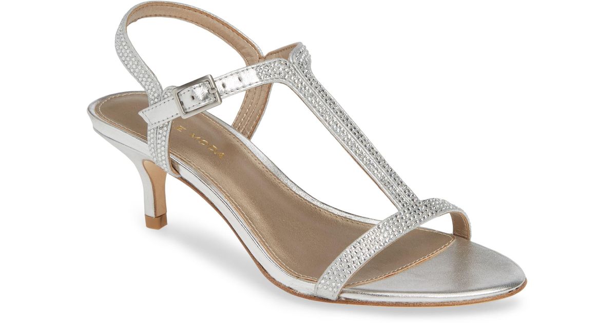 Pelle Moda Fable Sandal in Silver Metallic Suede (Metallic) - Lyst