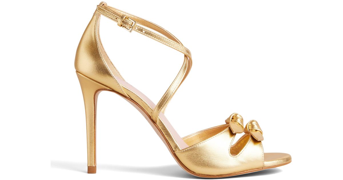Ted Baker Bicci Bow Sandal in Natural | Lyst