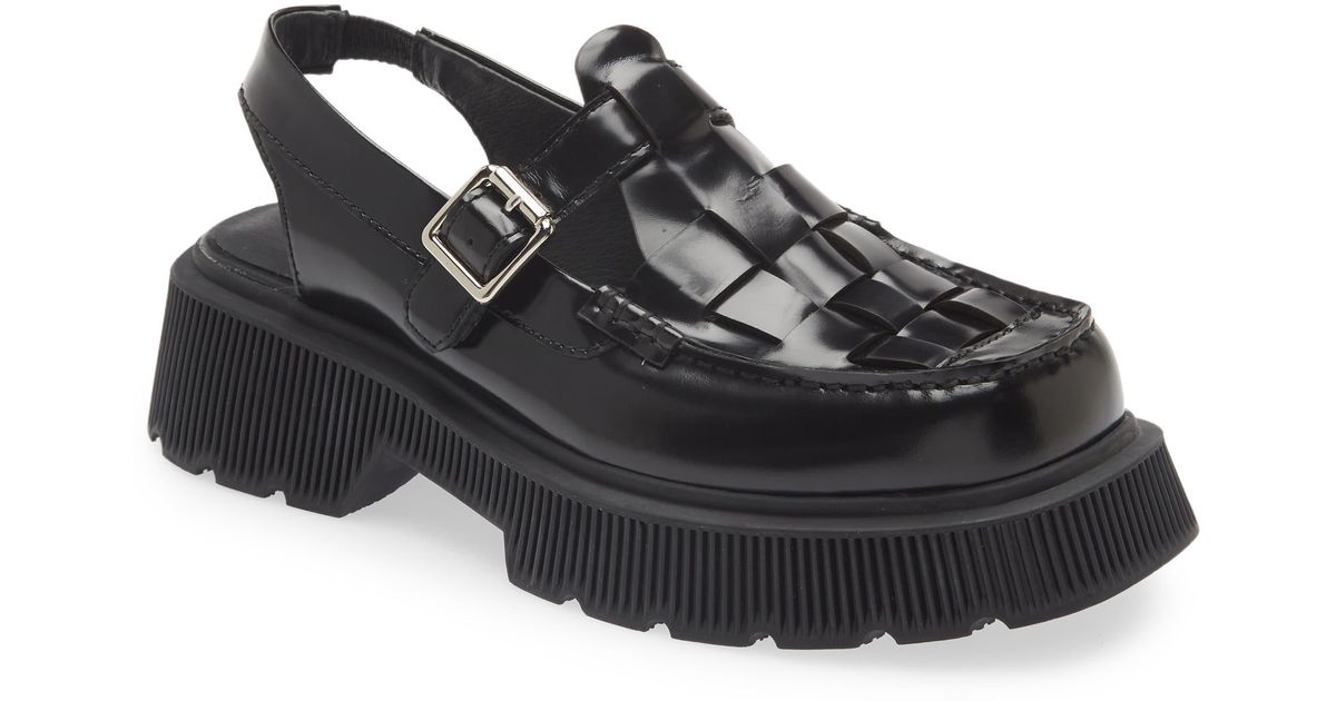 Jeffrey Campbell Crossed Platform Loafer in Black Lyst