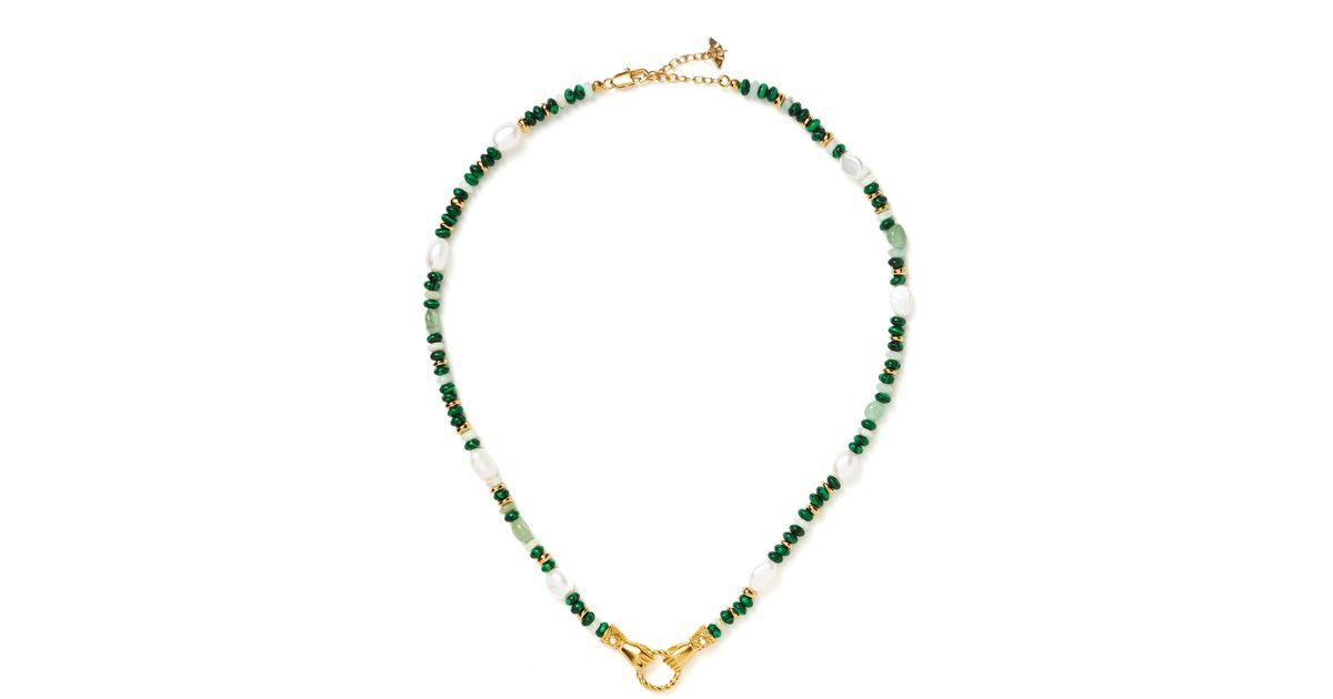 Missoma X Harris Reed In Good Hands Beaded Pendant Necklace in Black Lyst