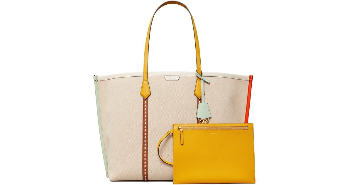 Tory burch perry canvas oversized tote hotsell
