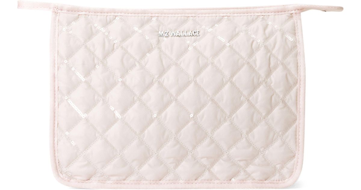 MZ Wallace Metro Sequin Quilted Nylon Clutch | Lyst